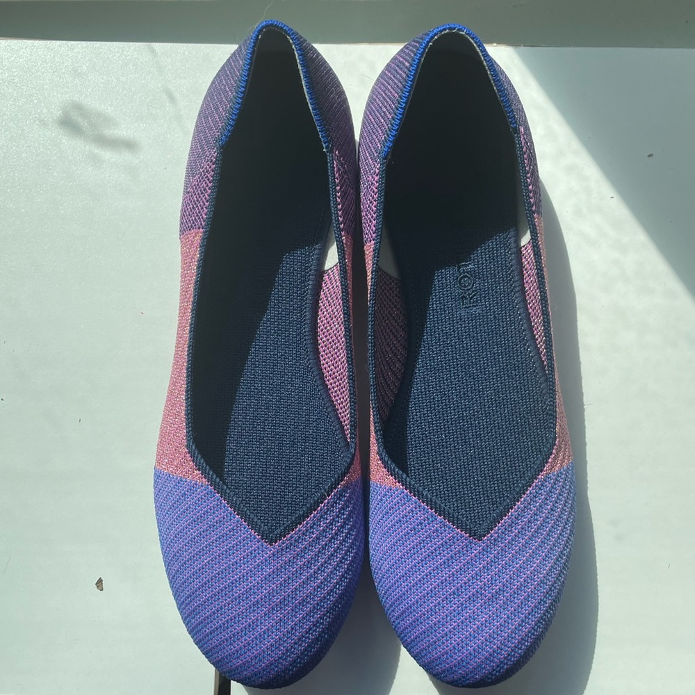 Rothy’s Metallic Lilac Flats Size 9 EUC